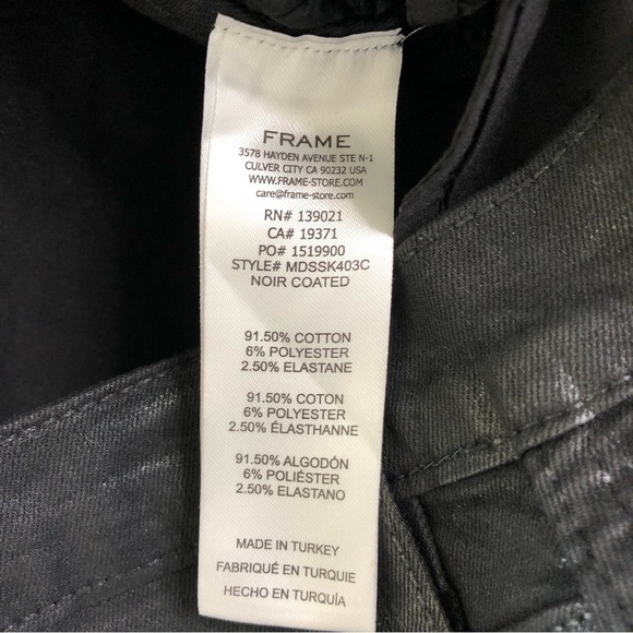 Frame Black Slit-Front Coated Midi Skirt 25 - Picture 5 of 13